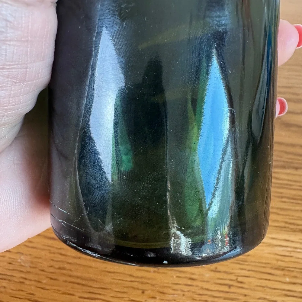 DARK OLIVE‎ GREEN Antique glass DR JGB SIEGERT & SONS Bitters Bottle